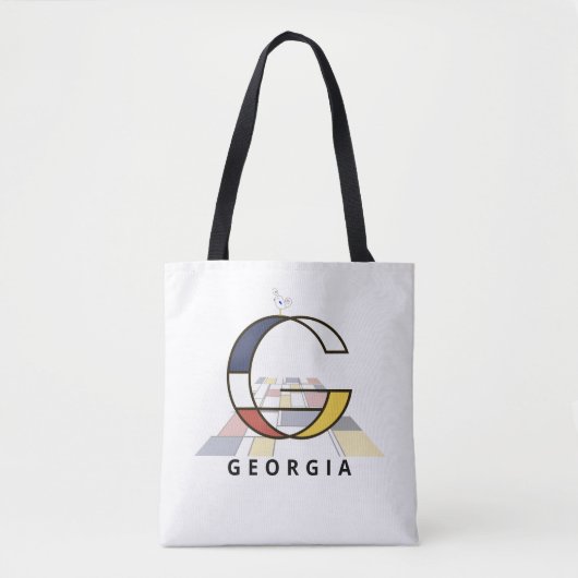 Opwindend Neoplasticisme Style Monogram. Brief G Tote Bag (Voorkant)