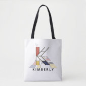 Opwindend Neoplasticisme Style Monogram. Brief K Tote Bag (Voorkant)