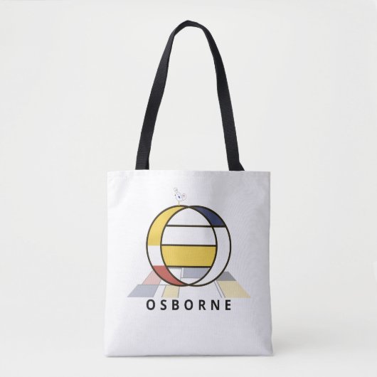 Opwindend Neoplasticisme Style Monogram. Brief O Tote Bag (Voorkant)