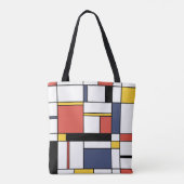 Opwindend Neoplasticisme Style Monogram. Brief R Tote Bag (Achterkant)