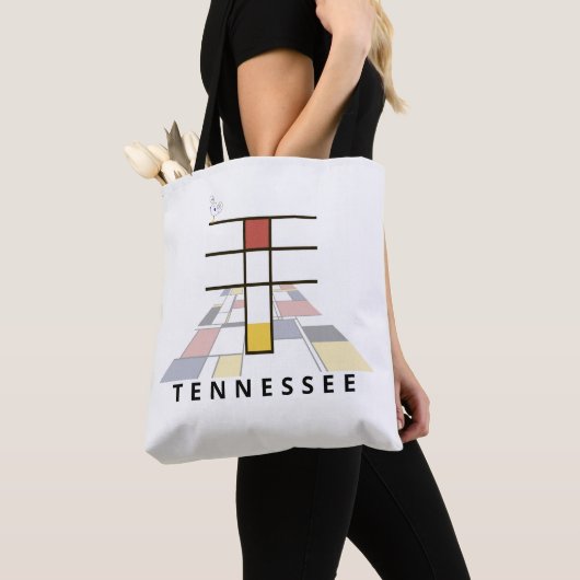 Opwindend Neoplasticisme Style Monogram. Brief T Tote Bag (Dichtbij)