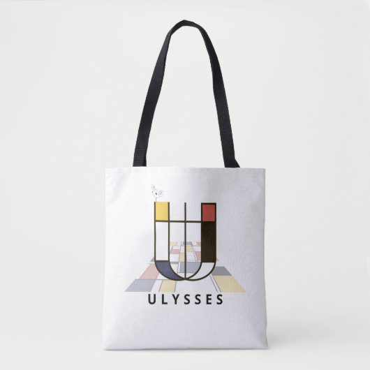 Opwindend Neoplasticisme Style Monogram. Brief U Tote Bag (Voorkant)