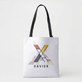 Opwindend Neoplasticisme Style Monogram. Brief X Tote Bag (Voorkant)