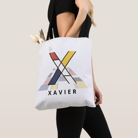 Opwindend Neoplasticisme Style Monogram. Brief X Tote Bag (Dichtbij)