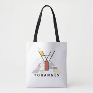 Opwindend Neoplasticisme Style Monogram. Brief Y Tote Bag