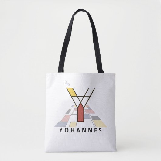 Opwindend Neoplasticisme Style Monogram. Brief Y Tote Bag (Voorkant)