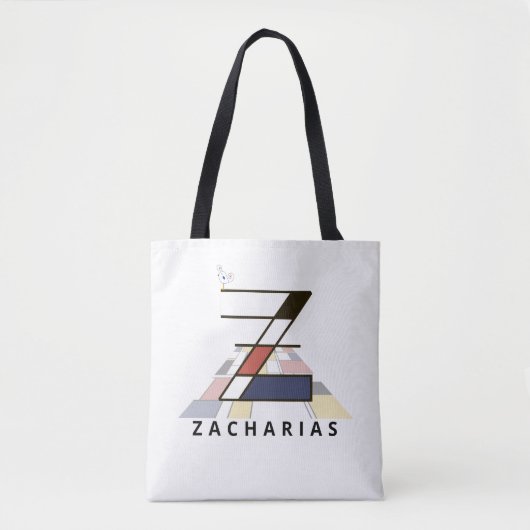 Opwindend Neoplasticisme Style Monogram. Letter Z Tote Bag (Voorkant)