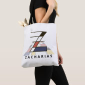 Opwindend Neoplasticisme Style Monogram. Letter Z Tote Bag (Dichtbij)