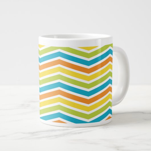 Opwindend Zigzag Strepen Mok Ontwerp (Voorkant rechts)