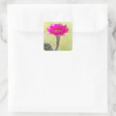Opwindende antimaterie Cactus Bloom Vierkante Sticker (Tas)