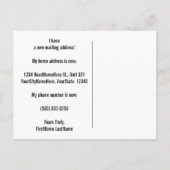 Opwindende & Kleurrijke Nieuw-Huis Ansichtkaart Aankondigingskaart (Achterkant)