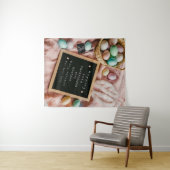 Opwindende Pasen zwangerschapsaankondiging  Wandkleed (In Situ (horizontaal))