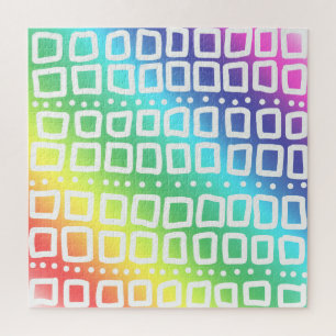 Opwindende regenboogpuzzel legpuzzel