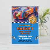 Opwindende Speedway Verjaardagsfeestje Kaart (Staand voorkant)