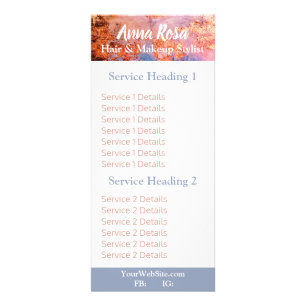 * Opwindende Waterverf Abstract Roze Blauw Reclamekaart