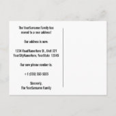 Opwindende "We verhuizen naar de stad!" Ansichtkaa Aankondigingskaart (Achterkant)