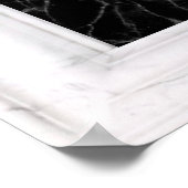 Opwindende witte en zwarte bollen poster (Hoek)