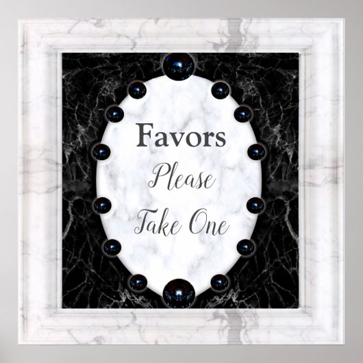 Opwindende witte en zwarte bollen poster (Voorkant)