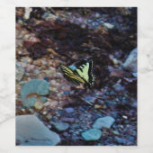 Opwinding langs wijn etiket (Enkel label)