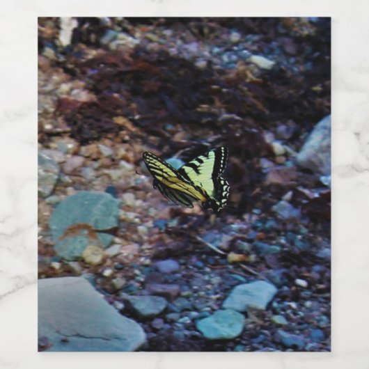 Opwinding langs wijn etiket (Enkel label)