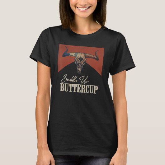 Opzadelen Buttercup  Bull Skull Western Cou T-shirt (Voorkant)