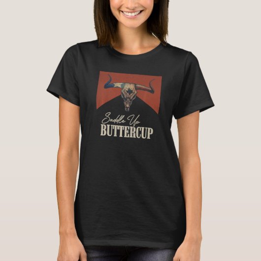 Opzadelen Buttercup Bull Skull Western Cou T-shirt (Voorkant)