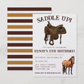 Opzadelen! Cowboy, Western Paarden Theme Verjaarda Kaart (Voorkant / Achterkant)
