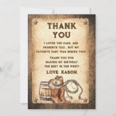 Opzadelen Land Western Cowboy Bedankkaart (Voorkant)