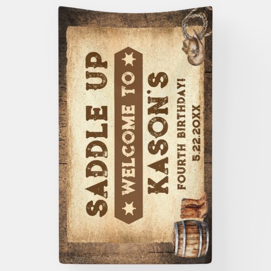 Opzadelen Land Western Cowboy Spandoek (Verticaal)