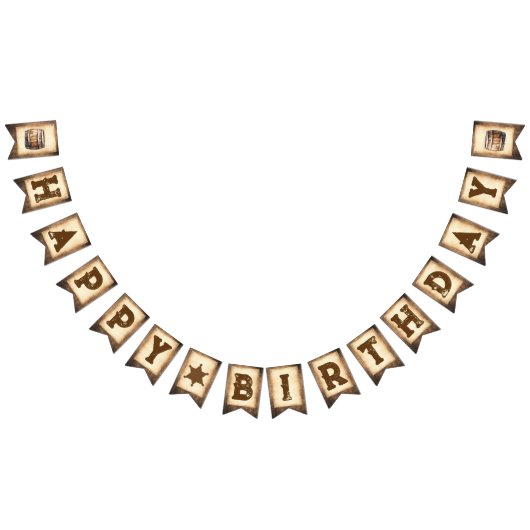 Opzadelen Land Western Cowboy Vlaggetjes (Alle)