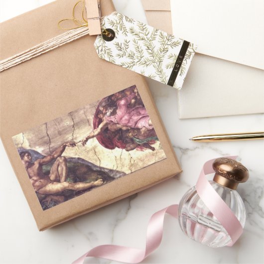 Opzet van Adam door Michelangelo Rechthoekige Sticker (Geschenken)