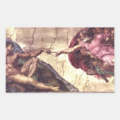 Opzet van Adam door Michelangelo Rechthoekige Sticker (Voorkant)