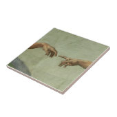 Opzet van Adam door Michelangelo Tegeltje (Zijkant)