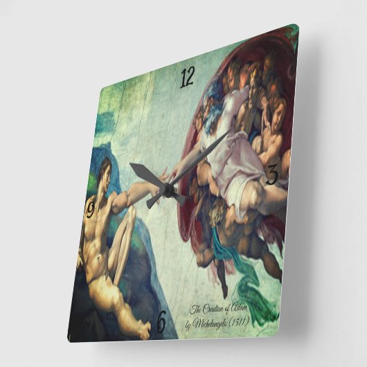 Opzet van Adam door Michelangelo Vierkante Klok (Hoek)