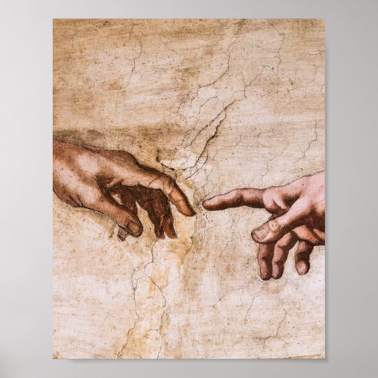 Opzet van Adam Restored Michelangelo Poster (Voorkant)
