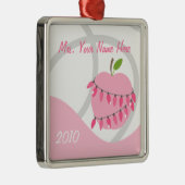 Opzetkamer - roze appel- en kerstverlichting metalen ornament (Rechts)