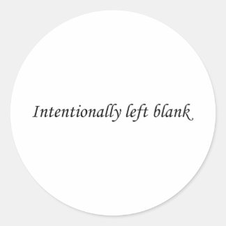 Opzettelijk blanco ronde sticker