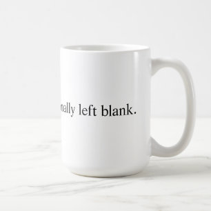 Opzettelijk links blanco koffiemok