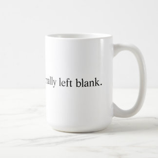 Opzettelijk links blanco koffiemok