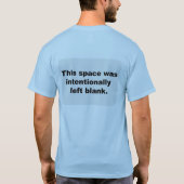 Opzettelijk links blanco t-shirt (Achterkant)