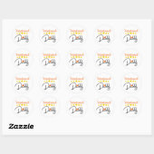 Opzettelijke papa ronde sticker (Vel)