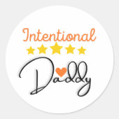 Opzettelijke papa ronde sticker (Voorkant)
