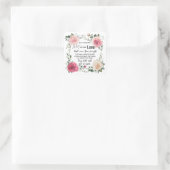 Opzetten met vleugel als adelaars Jesaja 40:31 Vierkante Sticker (Tas)