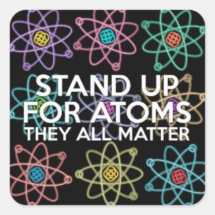 OPZETTEN VOOR ATOMS VIERKANTE STICKER