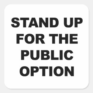 OPZETTEN VOOR DE OPENBARE OPTIE VIERKANTE STICKER