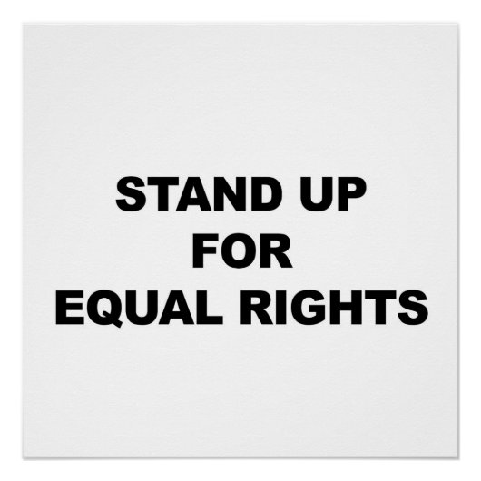 OPZETTEN VOOR EQUAL Rights Protest Sign of Poster (Voorkant)