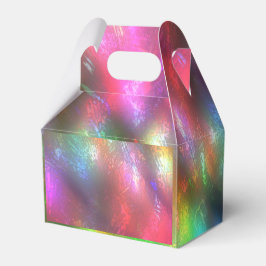 Opzichtige roze groene textuur met groeven onder m bedankdoosjes