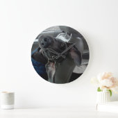 Opzij-down Wandklok van de Weimaraner (Huis)