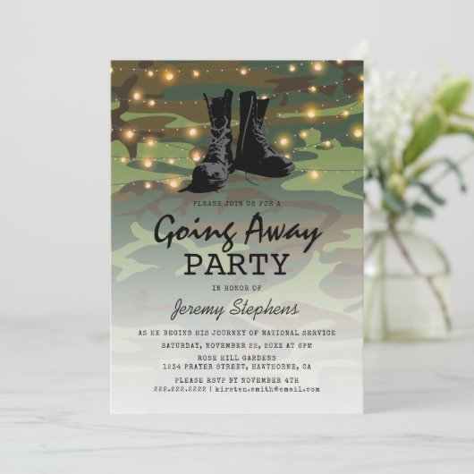 Opzij gaan Soldier Boots Camouflage Kaart (Staand voorkant)