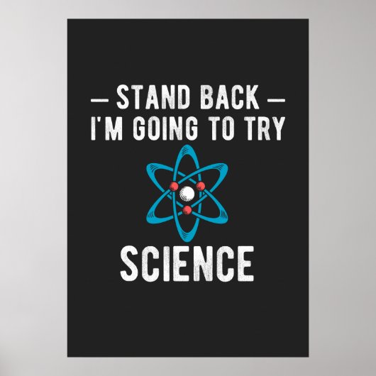 Opzij, ik ga wetenschap proberen poster (Voorkant)